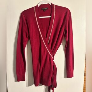 Banana Republic Deep Red Wrap Cardigan